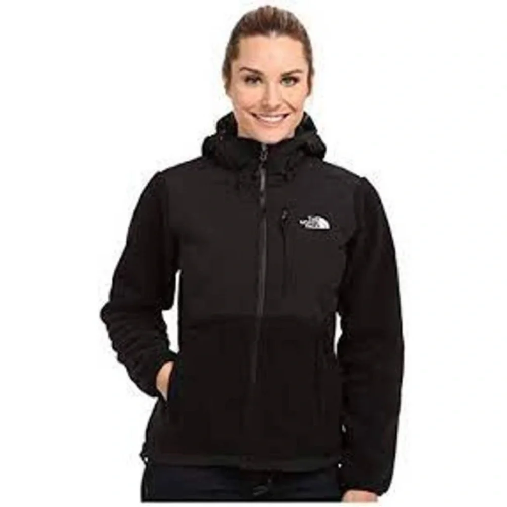 The North Face Women's Black Hooded Fleece Jacket - Picture 1 of 9